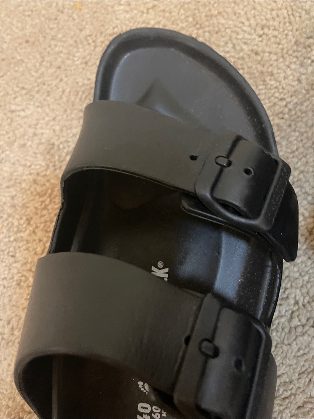 Birkenstock Black Double Strap EVA Sandals size L 9 /M7. Brand New - Picture 6 of 9